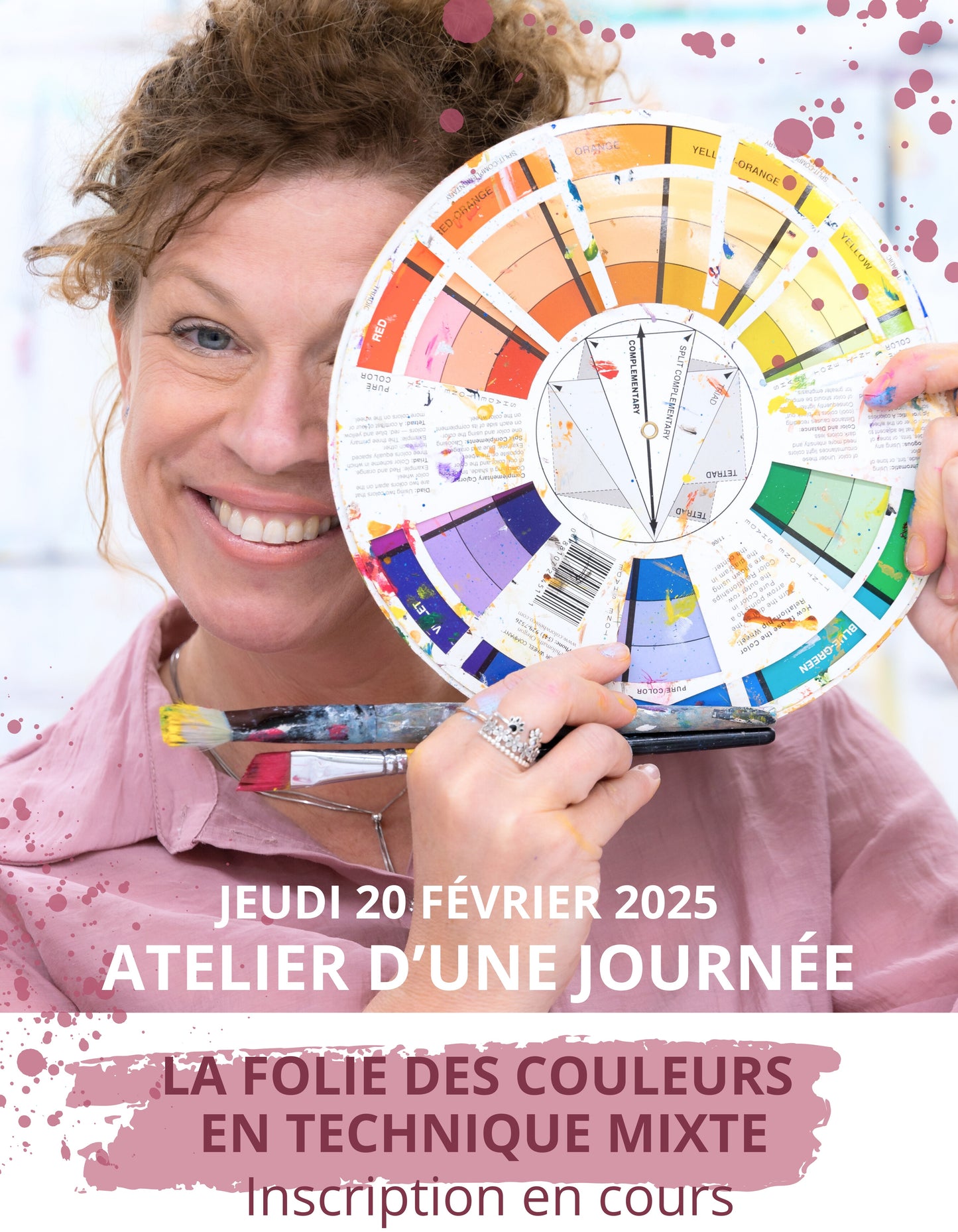 Atelier d'un jour: La folie des couleurs en technique mixte: jeudi 20 février 2025